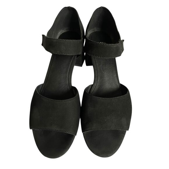 Eileen Fisher Women's Fey Tumbled Nubuck Leather Sandal Shoe Block Heel Size 10 - Picture 3 of 8